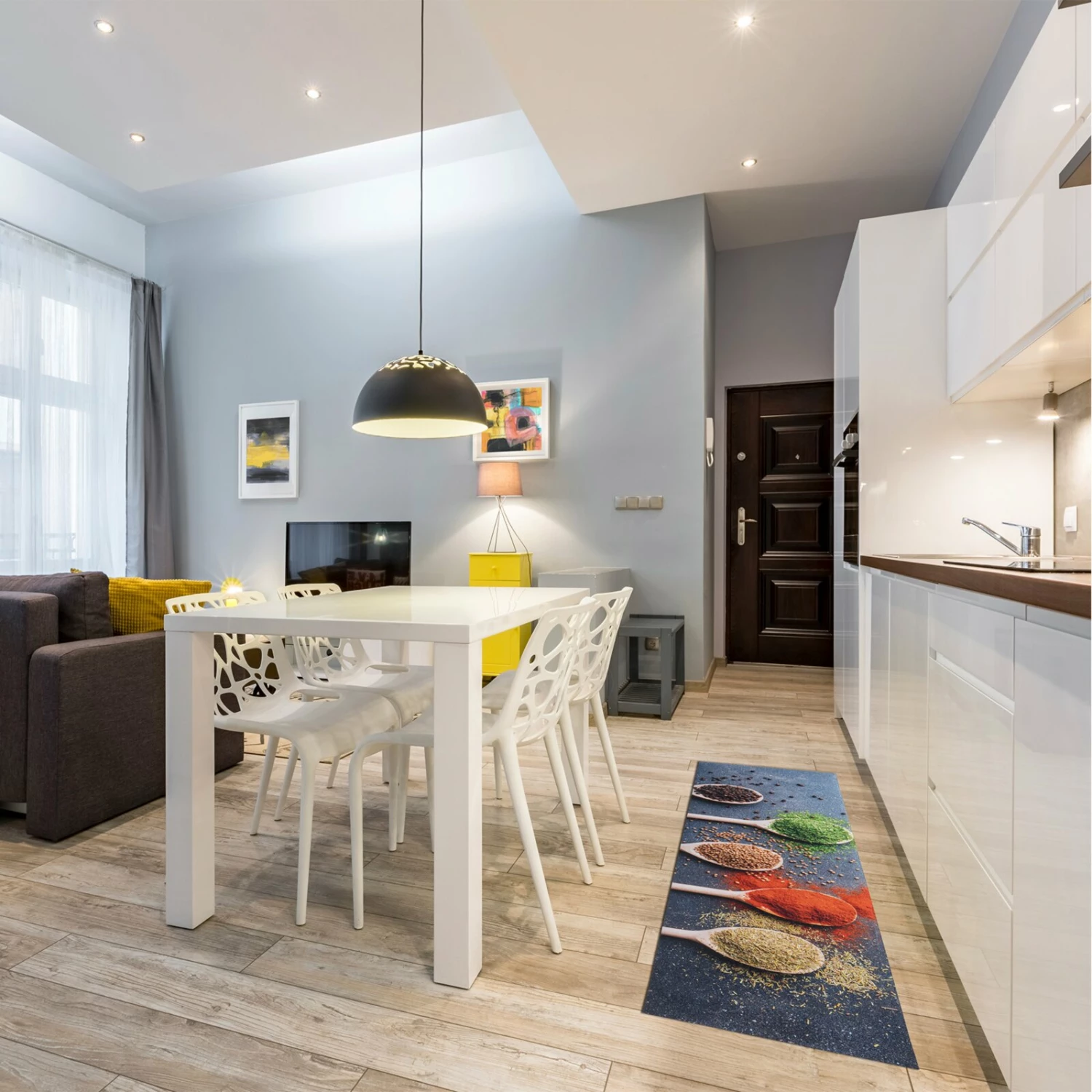 Küchenläufer - grau-bunt - Gewürze - 50x150 cm 5 Küchenläufer - grau-bunt - Gewürze - 50x150 cm – Bild 3