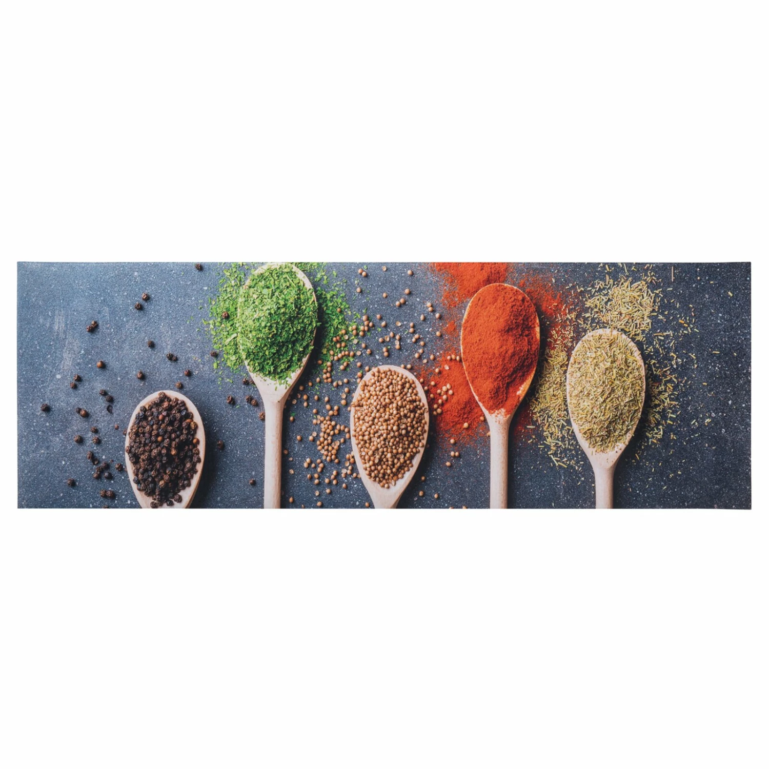 Küchenläufer - grau-bunt - Gewürze - 50x150 cm 3 Küchenläufer - grau-bunt - Gewürze - 50x150 cm