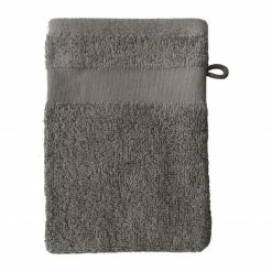 Frottier-Waschhandschuh - dunkelgrau - Baumwolle