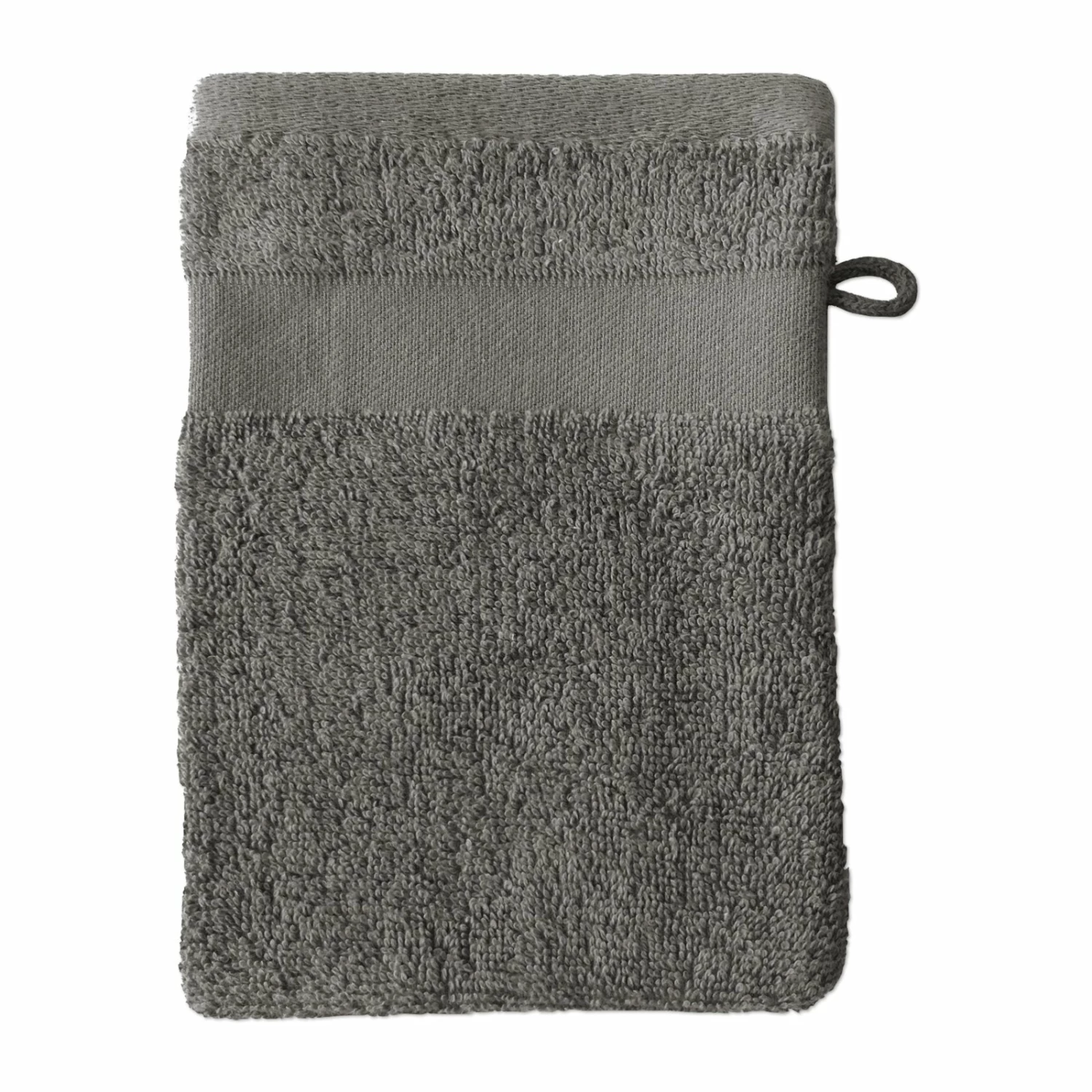 Frottier-Waschhandschuh - dunkelgrau - Baumwolle 3 Frottier-Waschhandschuh - dunkelgrau - Baumwolle