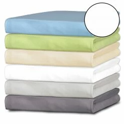 Jersey-Spannbettlaken - weiß - 100x200 cm