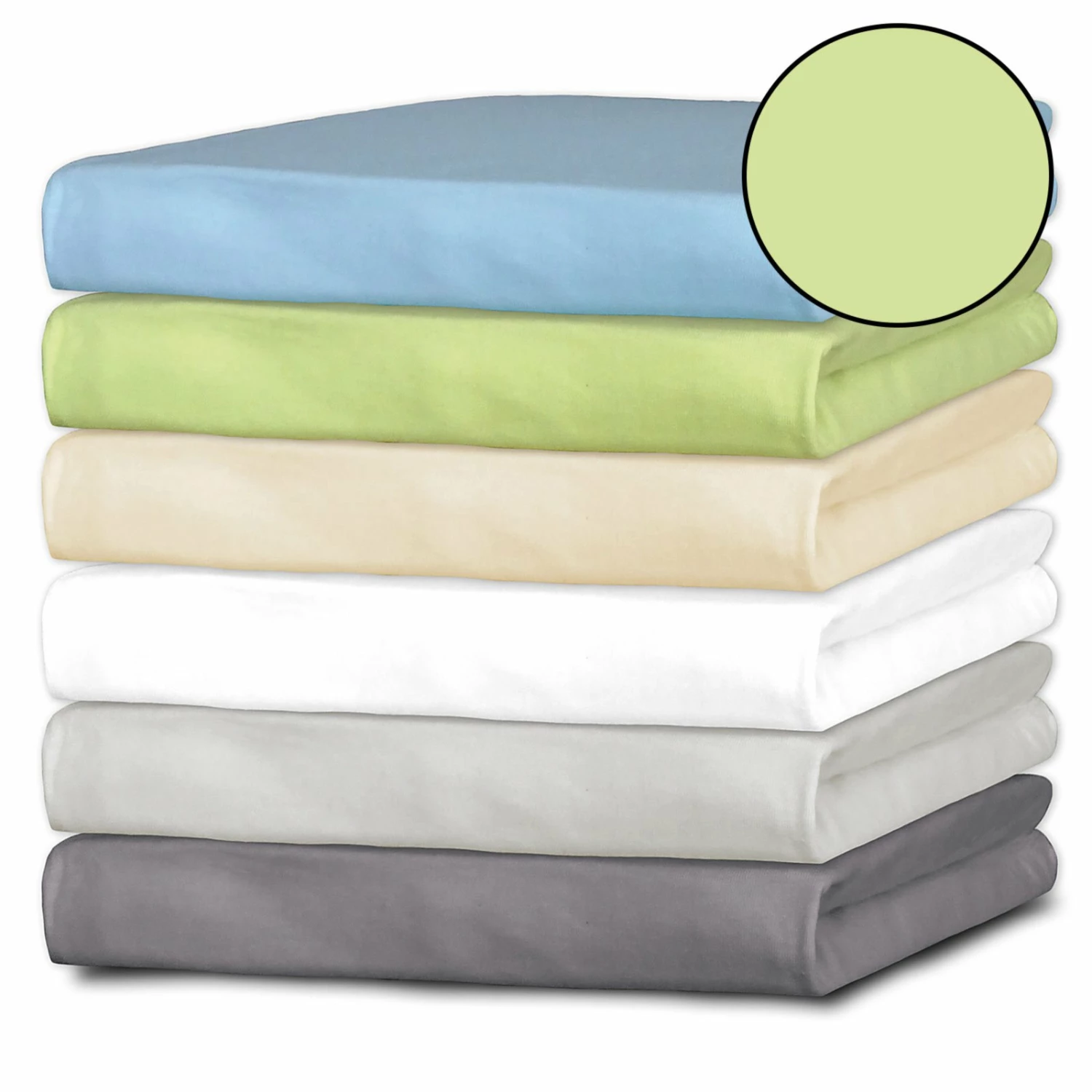 Jersey-Spannbettlaken - grün - 100x200 cm 3 Jersey-Spannbettlaken - grün - 100x200 cm