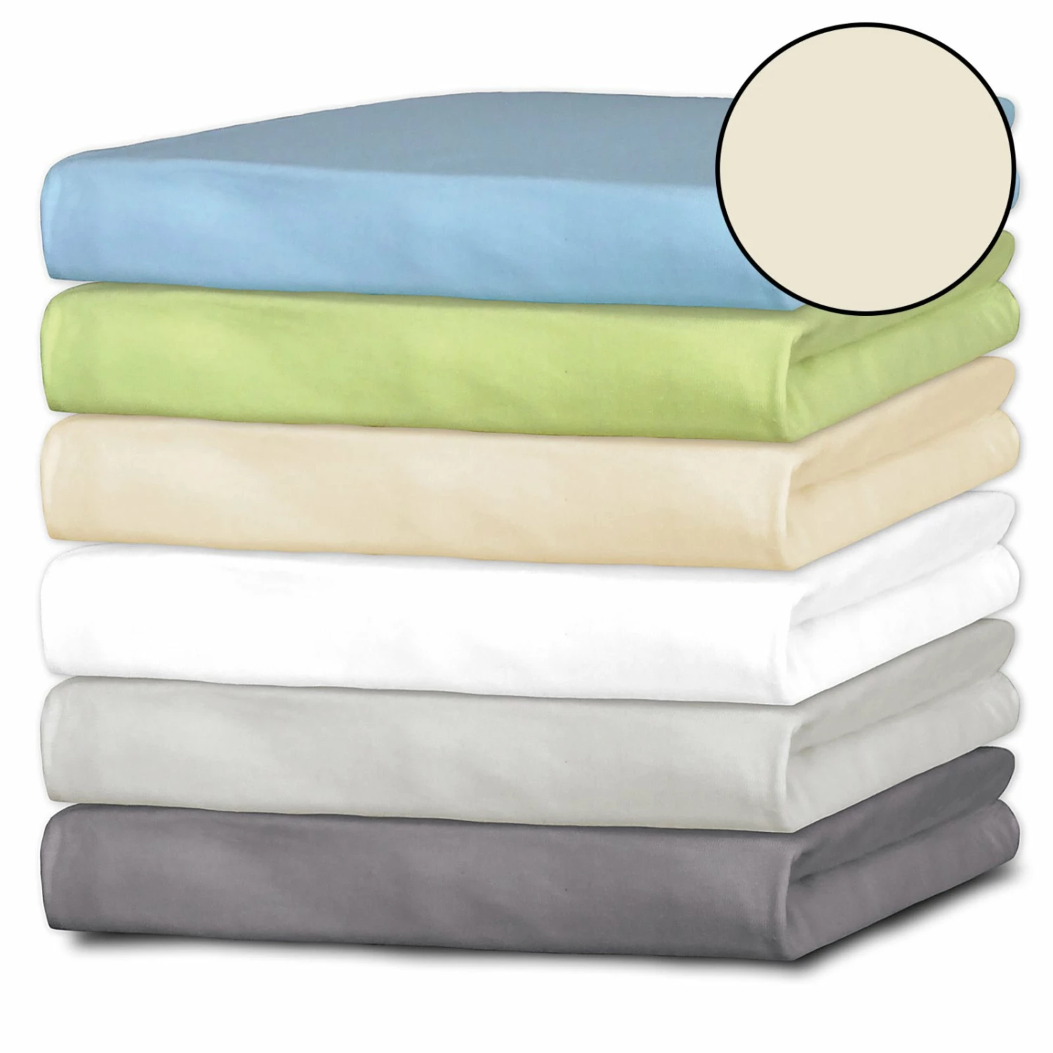 Jersey-Spannbettlaken - beige - 100x200 cm 3 Jersey-Spannbettlaken - beige - 100x200 cm