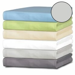 Jersey-Spannbettlaken - silber - 100x200 cm