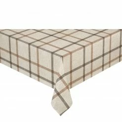 Tischdecke - braun - Karo - 140 cm breit