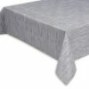 Tischdecke - silbergrau - Leinenoptik - 140 cm breit