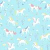 Stoff - türkis - Einhörner - 160 cm breit -Heimtextilien Verkäufe 2327000600 1600Wx1600H