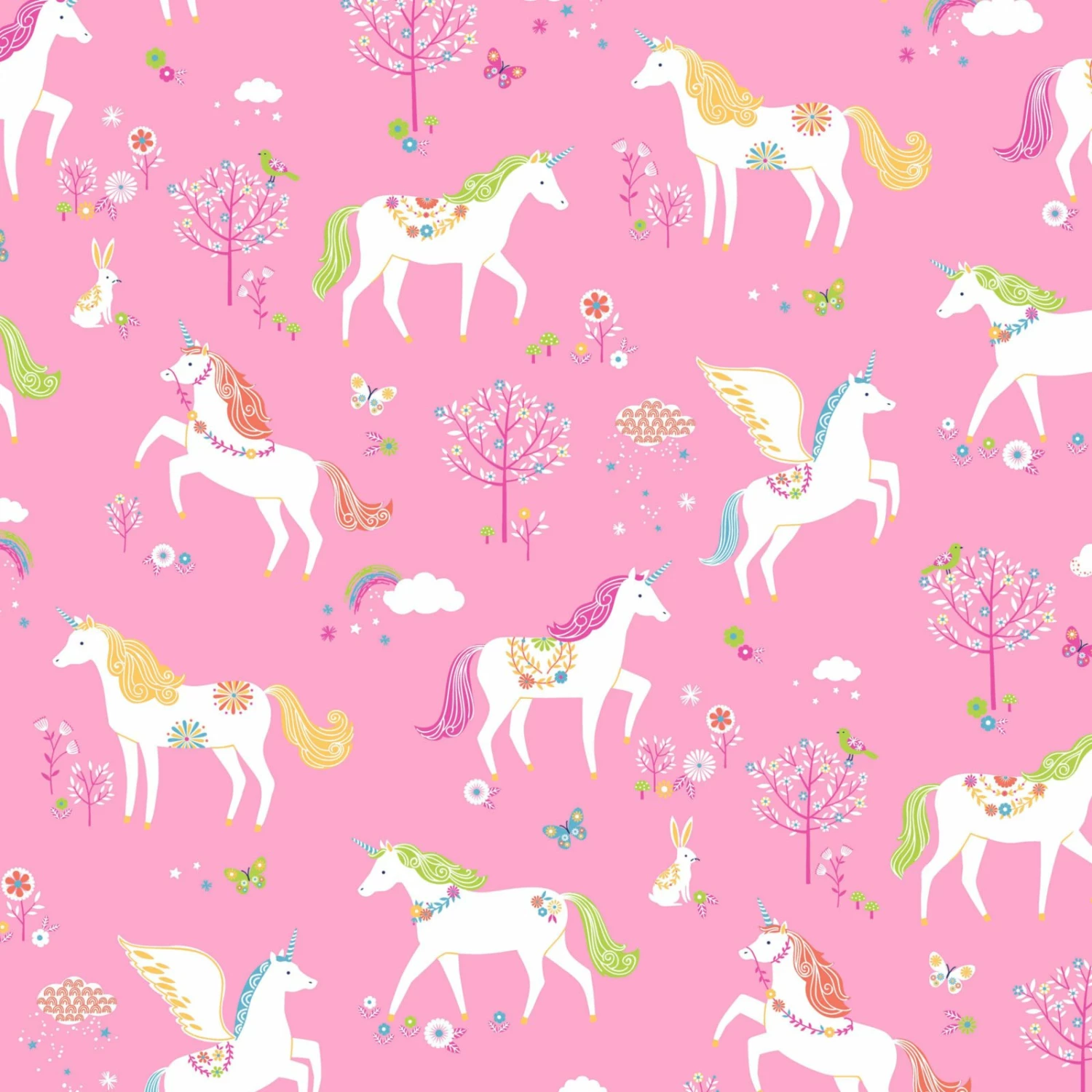 Jersey-Stoff - rosa - Einhörner - Meterware 3 Jersey-Stoff - rosa - Einhörner - Meterware
