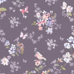 Stoff - Frühling - lila - 140 cm