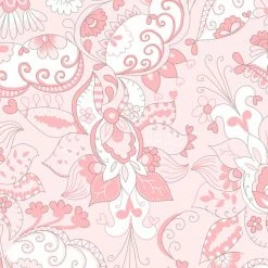 Jersey-Stoff - rosa-weiß - 160 cm breit