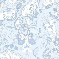 Jersey-Stoff - blau-weiß - 160 cm breit