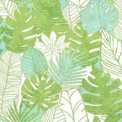 Stoff - Blätter - grün - 160 cm