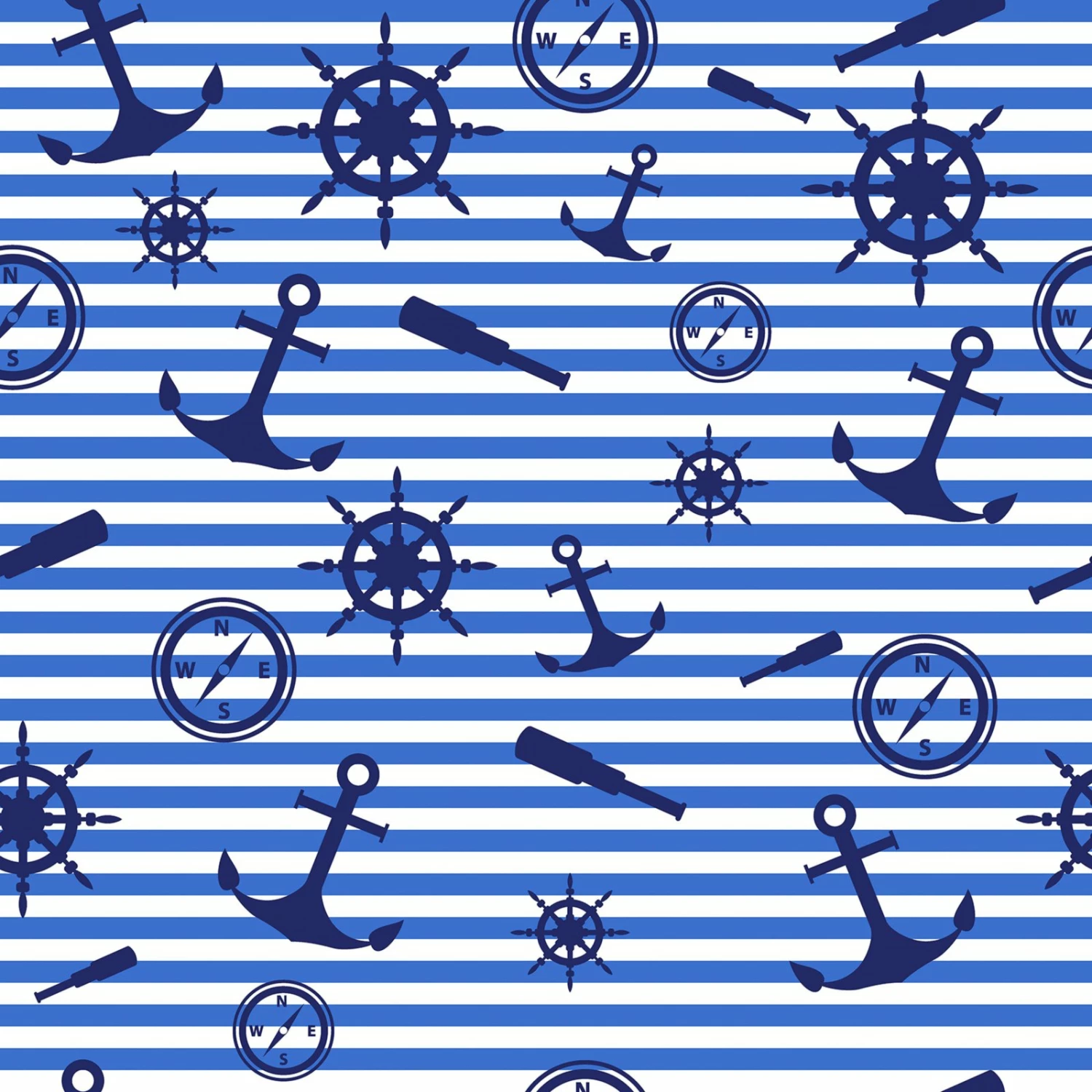 Stoff - Marine - blau - 160 cm 3 Stoff - Marine - blau - 160 cm