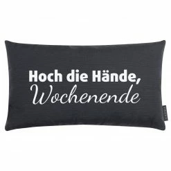 Kissen - anthrazit - 50x30 cm