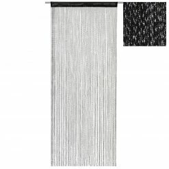Fadenvorhang - schwarz - 90x245 cm
