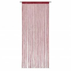 Fadenstore - rot - - metallischer Glanz - 90x245 cm