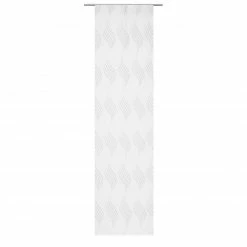 Schiebevorhang-Set - weiß-grau - 60x245 cm