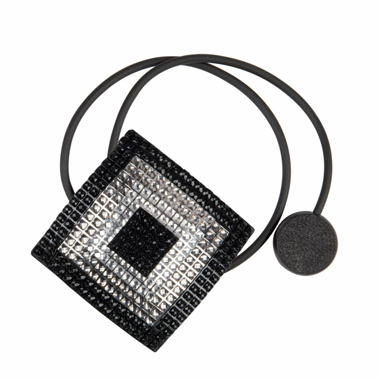 Raffhalter - schwarz-silber - magnetisch 3 Raffhalter - schwarz-silber - magnetisch