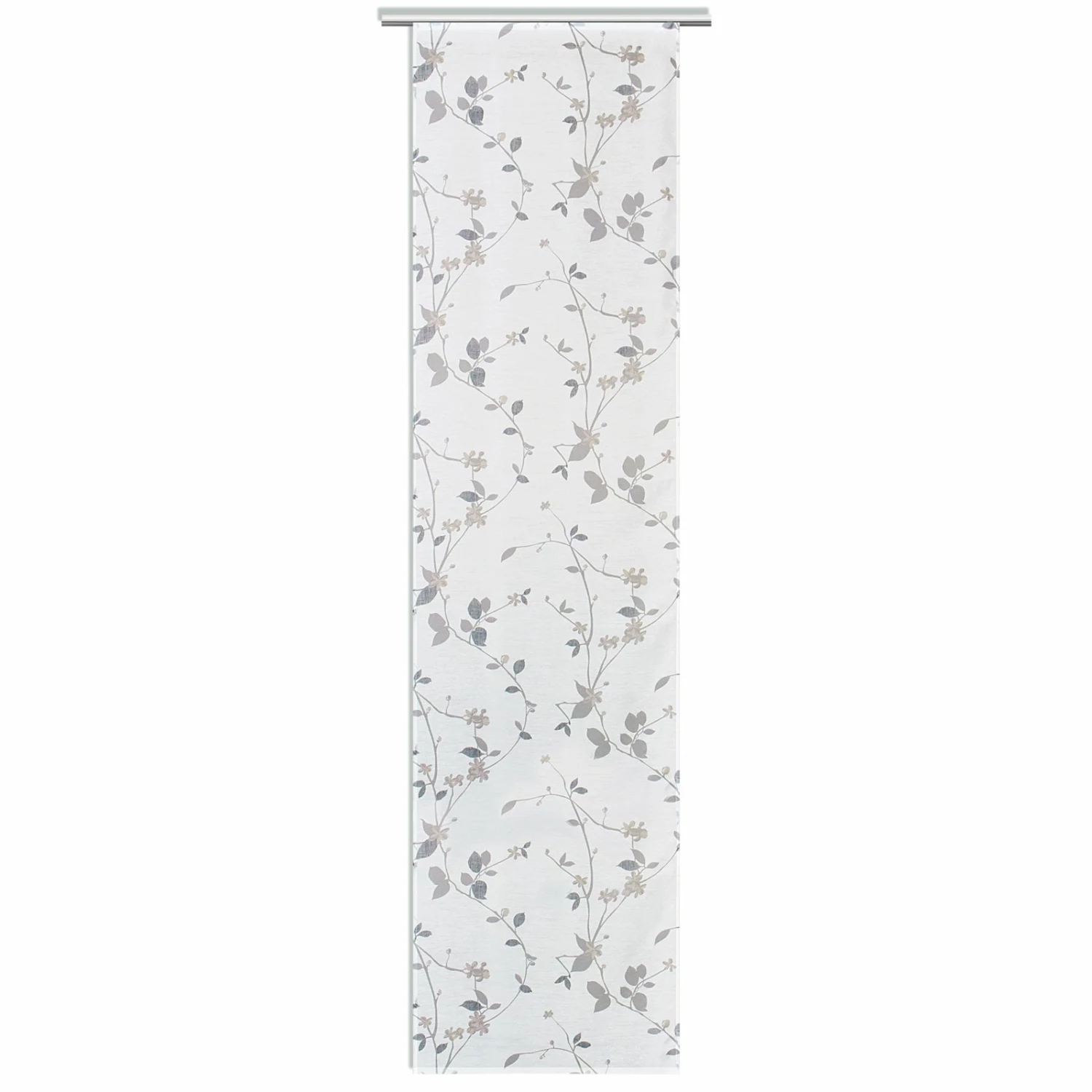 Schiebevorhang-Set - weiß-grau - 60x245 cm 3 Schiebevorhang-Set - weiß-grau - 60x245 cm