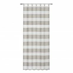 Schlaufenschal - weiß-taupe - Streifen - 140x235 cm