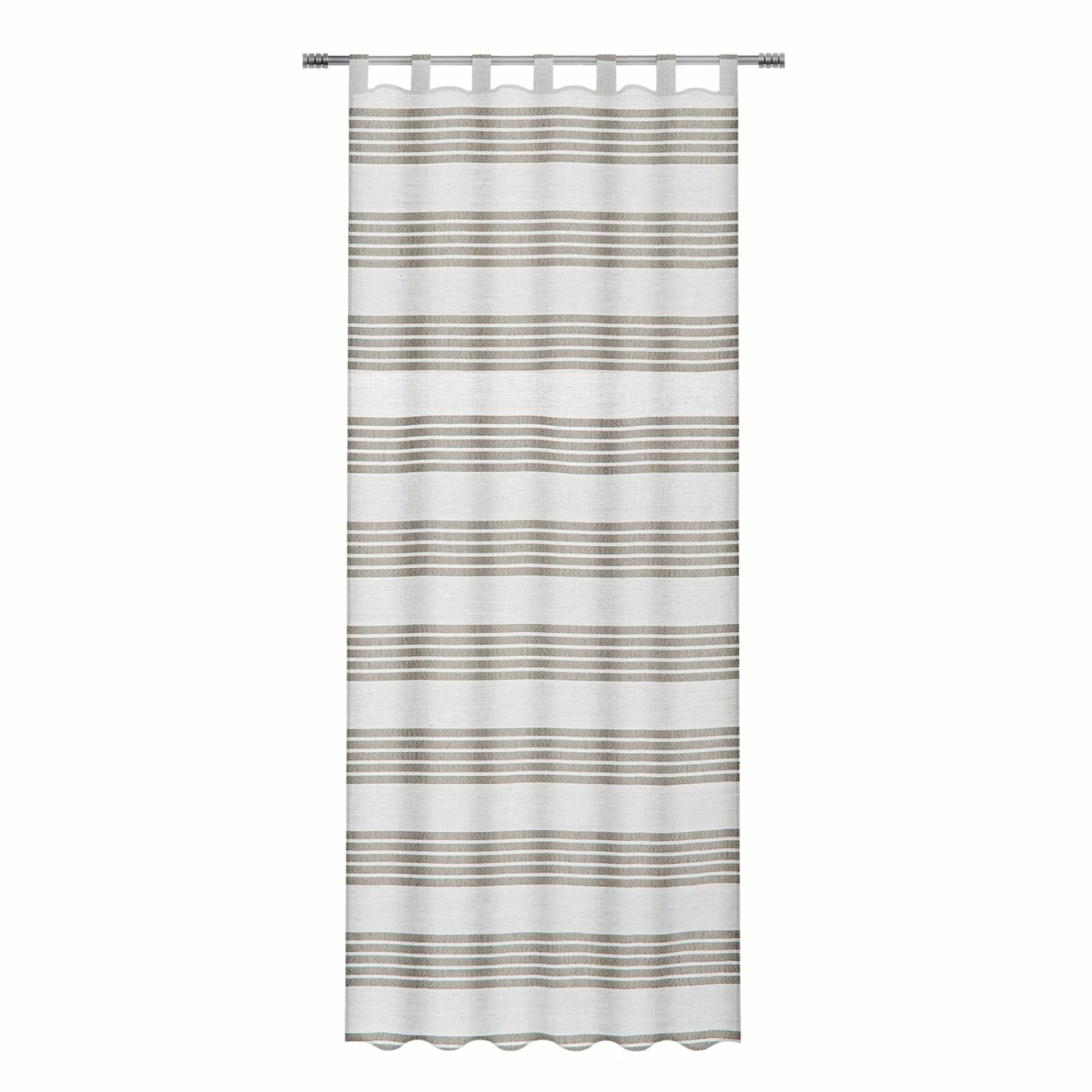 Schlaufenschal - weiß-taupe - Streifen - 140x235 cm 3 Schlaufenschal - weiß-taupe - Streifen - 140x235 cm