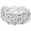 Dekoklammer Ring - silber - Strass - 6x6 cm -Heimtextilien Verkäufe 2353009805 1600Wx1600H