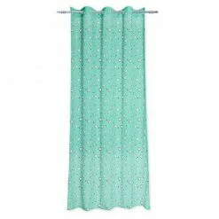 Ösenvorhang - türkis- Herzchen - 245 cm