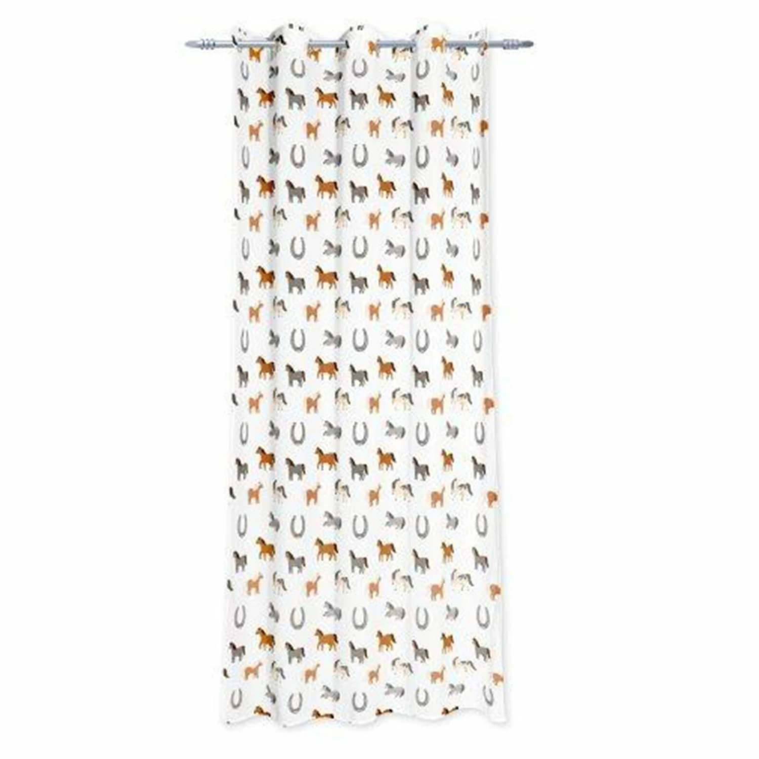 Ösenvorhang - weiß - Pferde - 245 cm 3 Ösenvorhang - weiß - Pferde - 245 cm