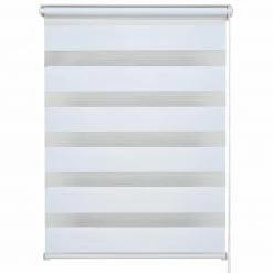 Doppelrollo - weiß - 45x160 cm