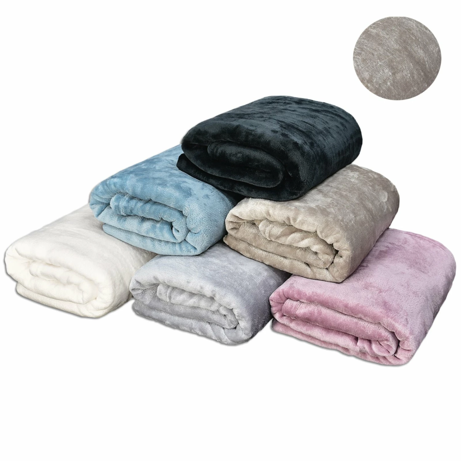 homara Flanelldecke - nude - 140x200 cm 3 homara Flanelldecke - nude - 140x200 cm