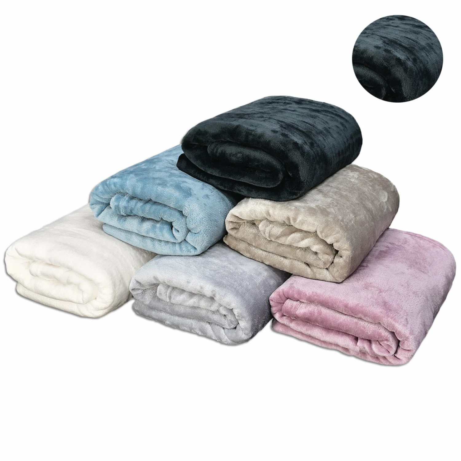 homara Flanelldecke - anthrazit - 140x200 cm 3 homara Flanelldecke - anthrazit - 140x200 cm