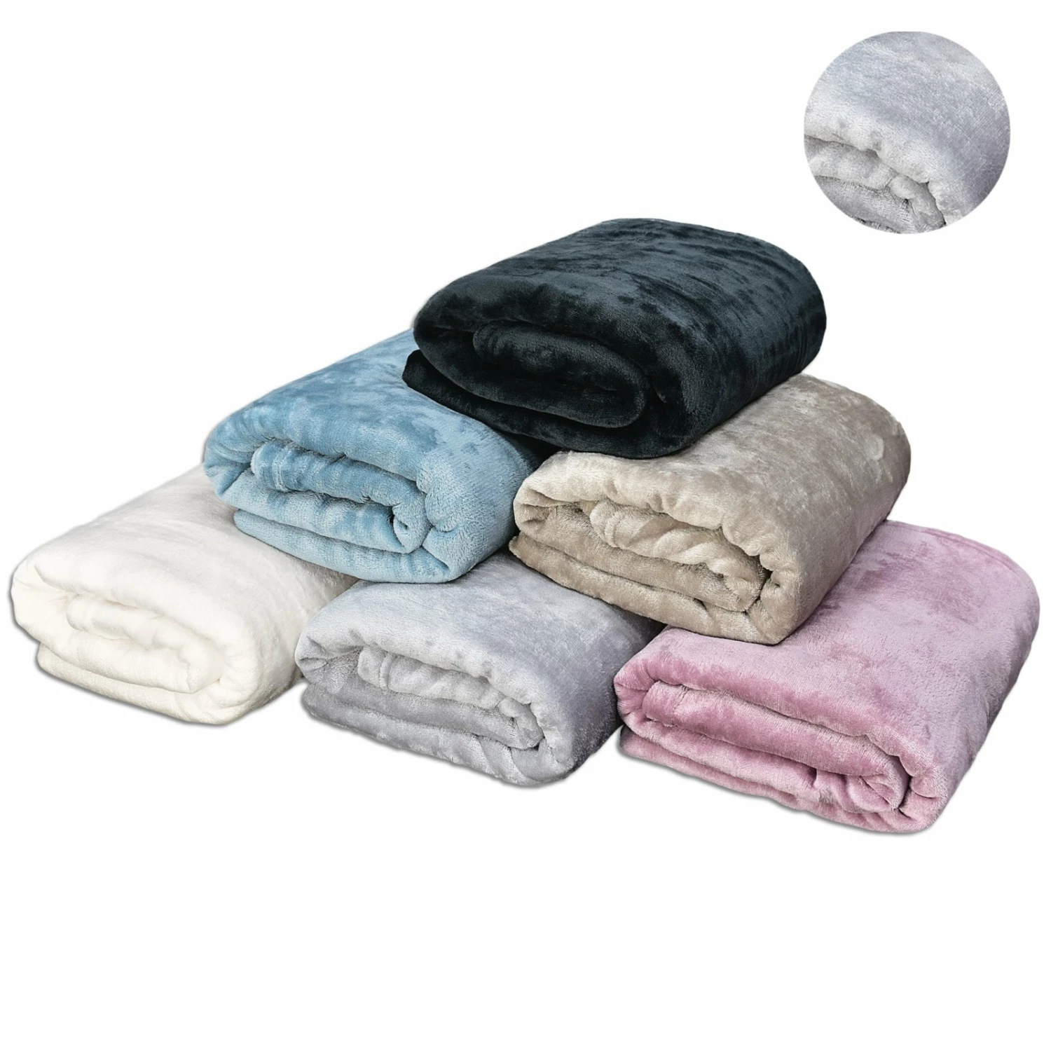 homara Flanelldecke - silber - 140x200 cm 3 homara Flanelldecke - silber - 140x200 cm