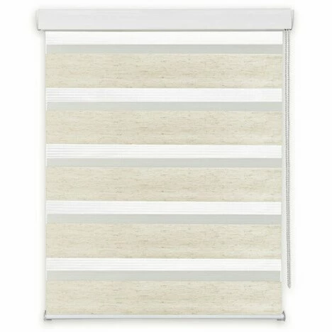 Doppelrollo mit Blende - leinenfarben - 60 x 160 cm 4 Doppelrollo mit Blende - leinenfarben - 60 x 160 cm – Bild 2