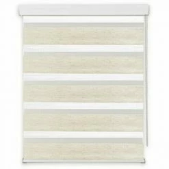 Doppelrollo mit Blende - leinenfarben - 60 x 160 cm