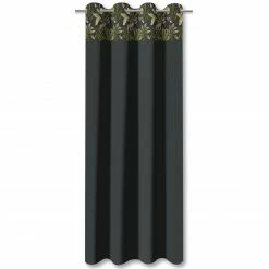 Ösenvorhang - anthrazit-bunt - 140x245 cm