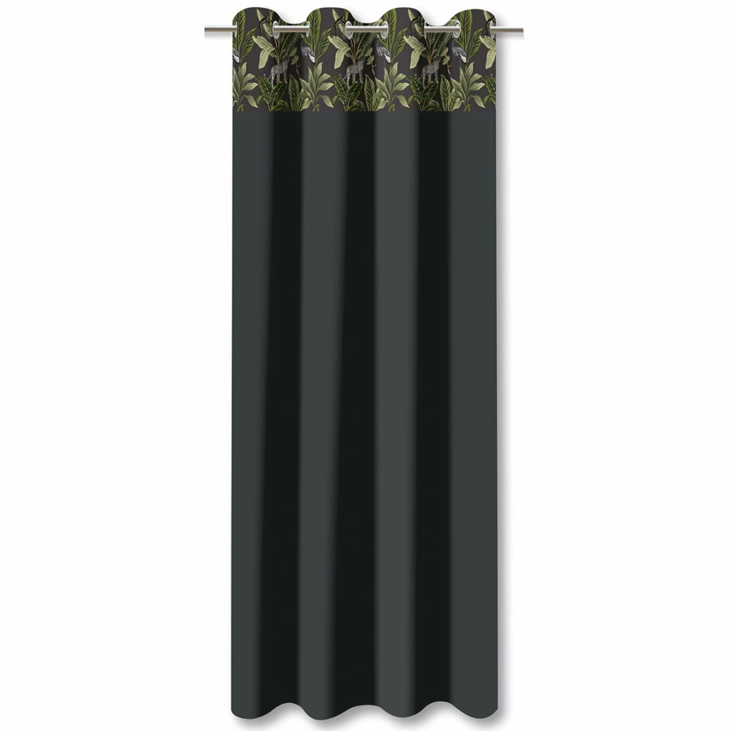 Ösenvorhang - anthrazit-bunt - 140x245 cm 3 Ösenvorhang - anthrazit-bunt - 140x245 cm