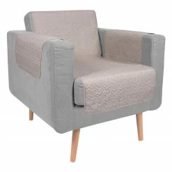 Sesselschoner - taupe - Microfaser - 160x50 cm