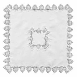 Tischdecke - sortiert - weiß - 85x85 cm