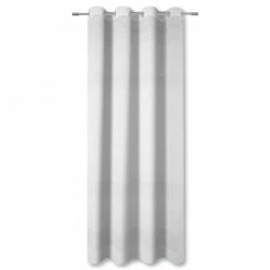 Ösenvorhang - weiß - gestreift - 140x245 cm