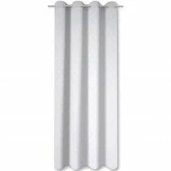 Ösenvorhang - weiß - 140x245 cm