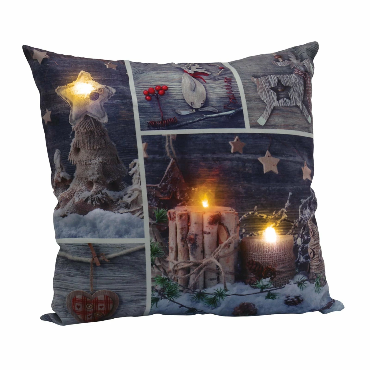 LED-Kissen - sortiert - verschiedene Designs - 40x40 cm 6 LED-Kissen - sortiert - verschiedene Designs - 40x40 cm – Bild 4