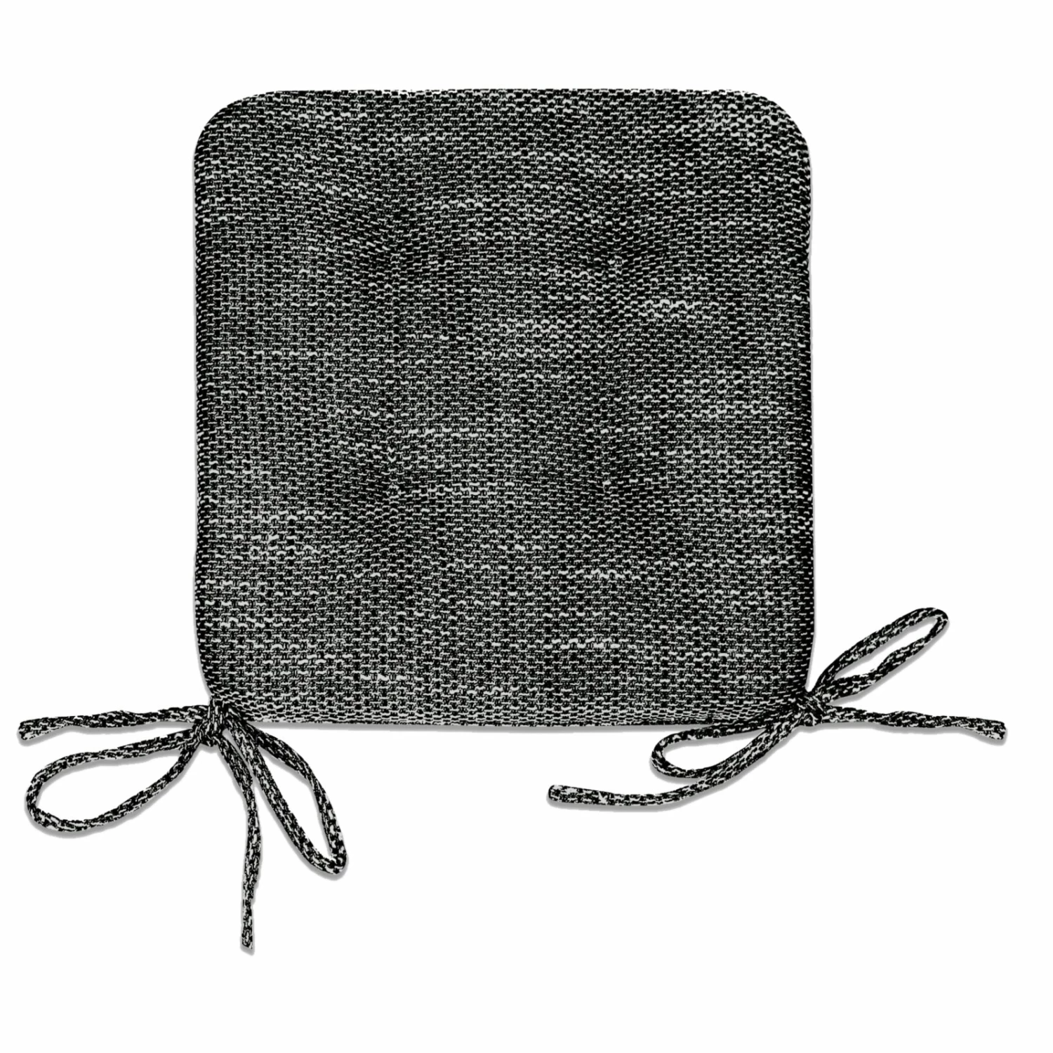 Stuhlkissen - graphit - mit 4 Bändern 3 Stuhlkissen - graphit - mit 4 Bändern