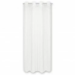 Ösenvorhang - weiß - 140x245 cm