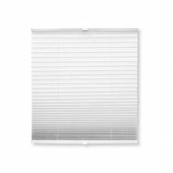 Plissee-Faltstore - weiß - Crash Optik - 40x130 cm