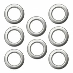 8er-Set Vorhangöse - silber-matt - Klick - ø 3,5 cm