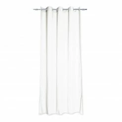 Ösenvorhang - weiß - 140x235 cm