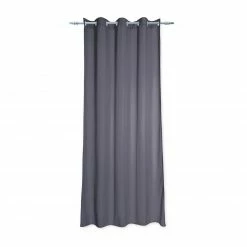 Ösenvorhang - grau - 140x235 cm