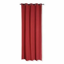 Ösenvorhang - rot - 140x245 cm