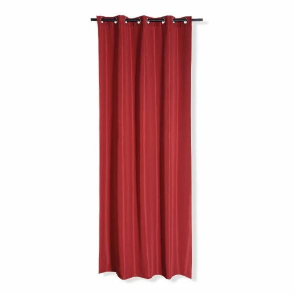 Ösenvorhang - rot - 140x245 cm 3 Ösenvorhang - rot - 140x245 cm