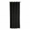 Ösenvorhang - schwarz - 140x245 cm